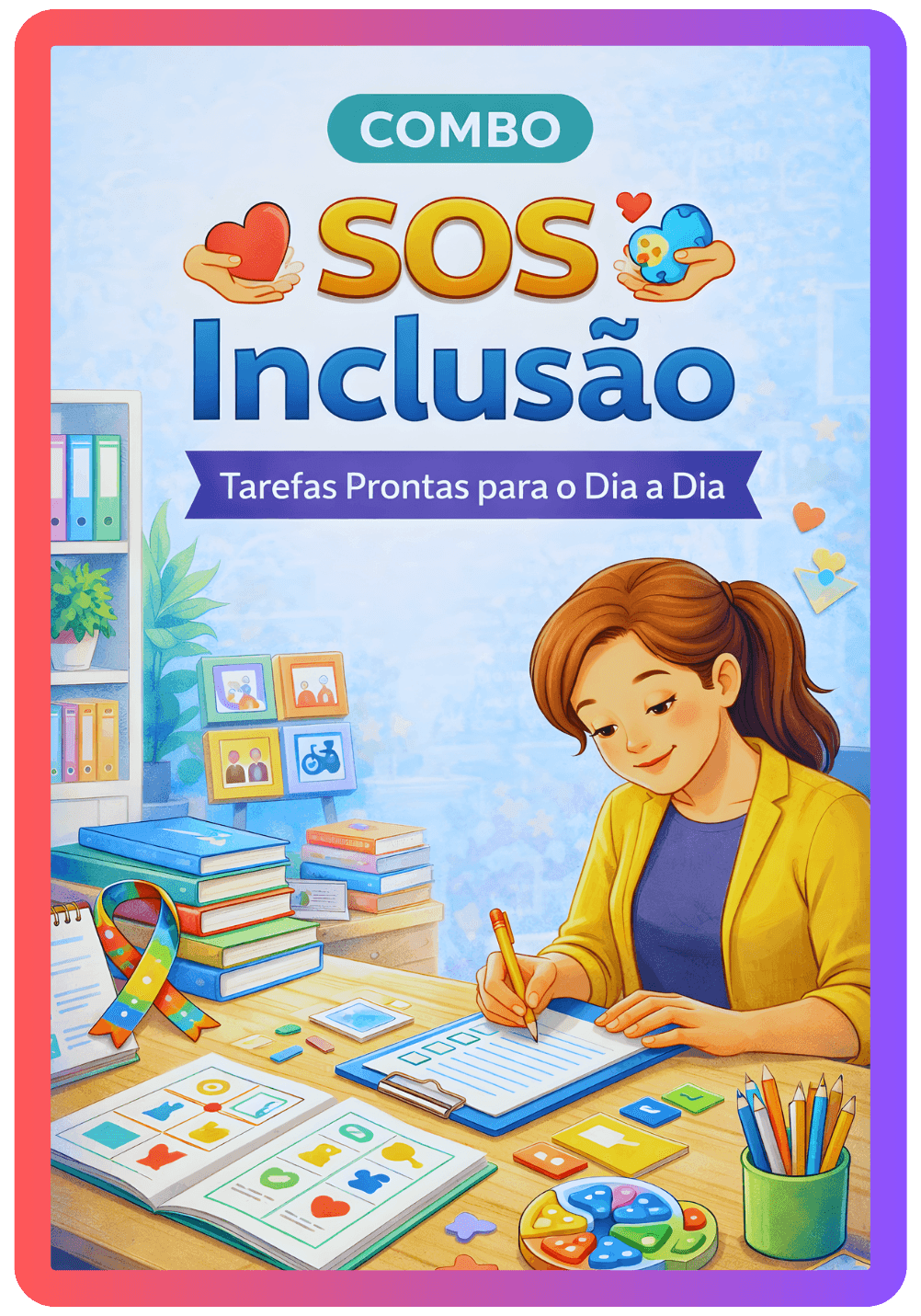 Child doing a coloring activity